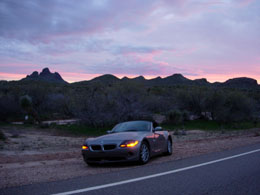 enjoying the sunset on vulture mine road